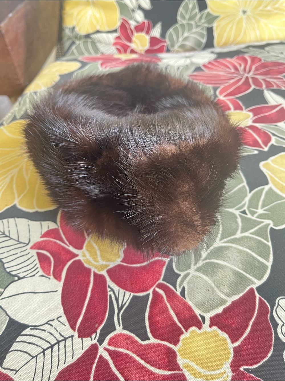 Vintage Mink pillbox hat